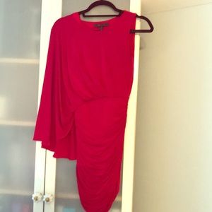 Red cocktail dress.